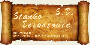Stanko Despotović vizit kartica